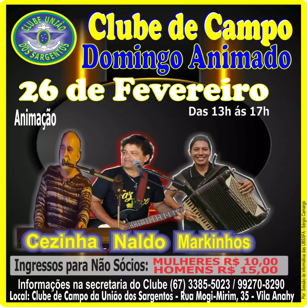 Domingo Animado no Clube de Campo 26/02/2023